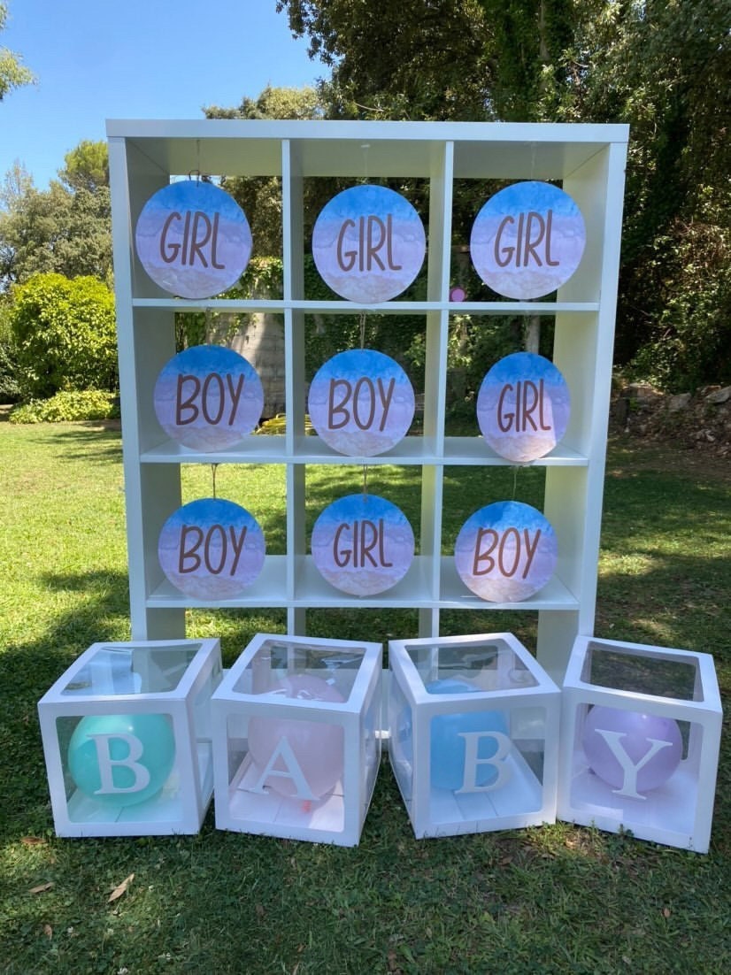 Gender Reveal Tic Tac Toe Board Game Rustic Wooden Gender Reveal