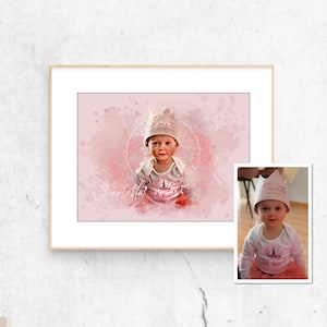 Your photo as a unique work of art / watercolor portrait in digital form