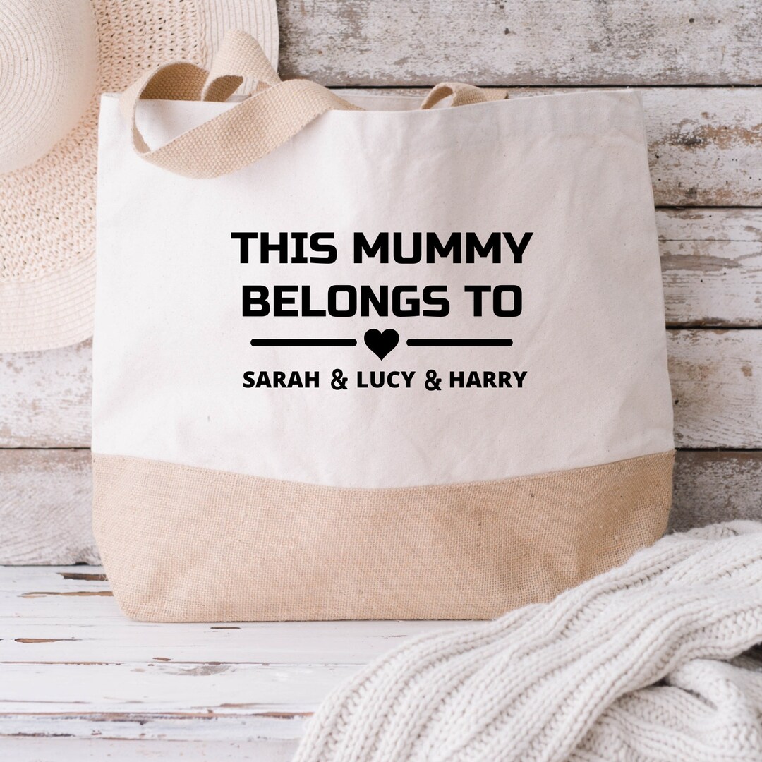 This Mummy Belongs to Jute Bag Personalised Mom Gift Bag Etsy