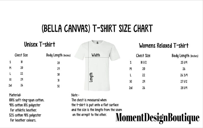 a t - shirt size guide for a women's size chart
