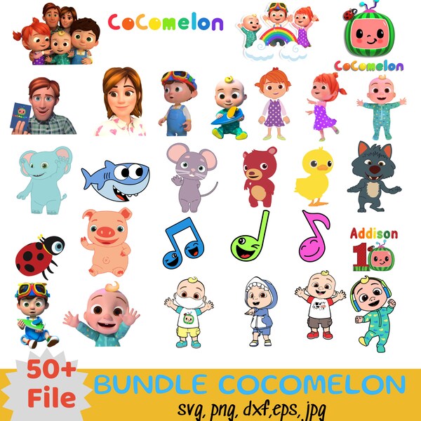 50+Layered Cartoon Svg,Png,Pdf, Sickers, Clipart, Svg For Cricut, melon Bundle, Coco Svg, Coco Png