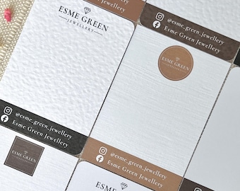 Personalised Jewellery Display Card // Jewellery backing card, Jewellery making card, Bespoke jewellery card, Personalised jewellery card