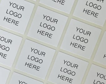 Square Custom Logo Business Sticker // Personalised logo labels, Branded labels, Business logo stationery, Square bespoke label