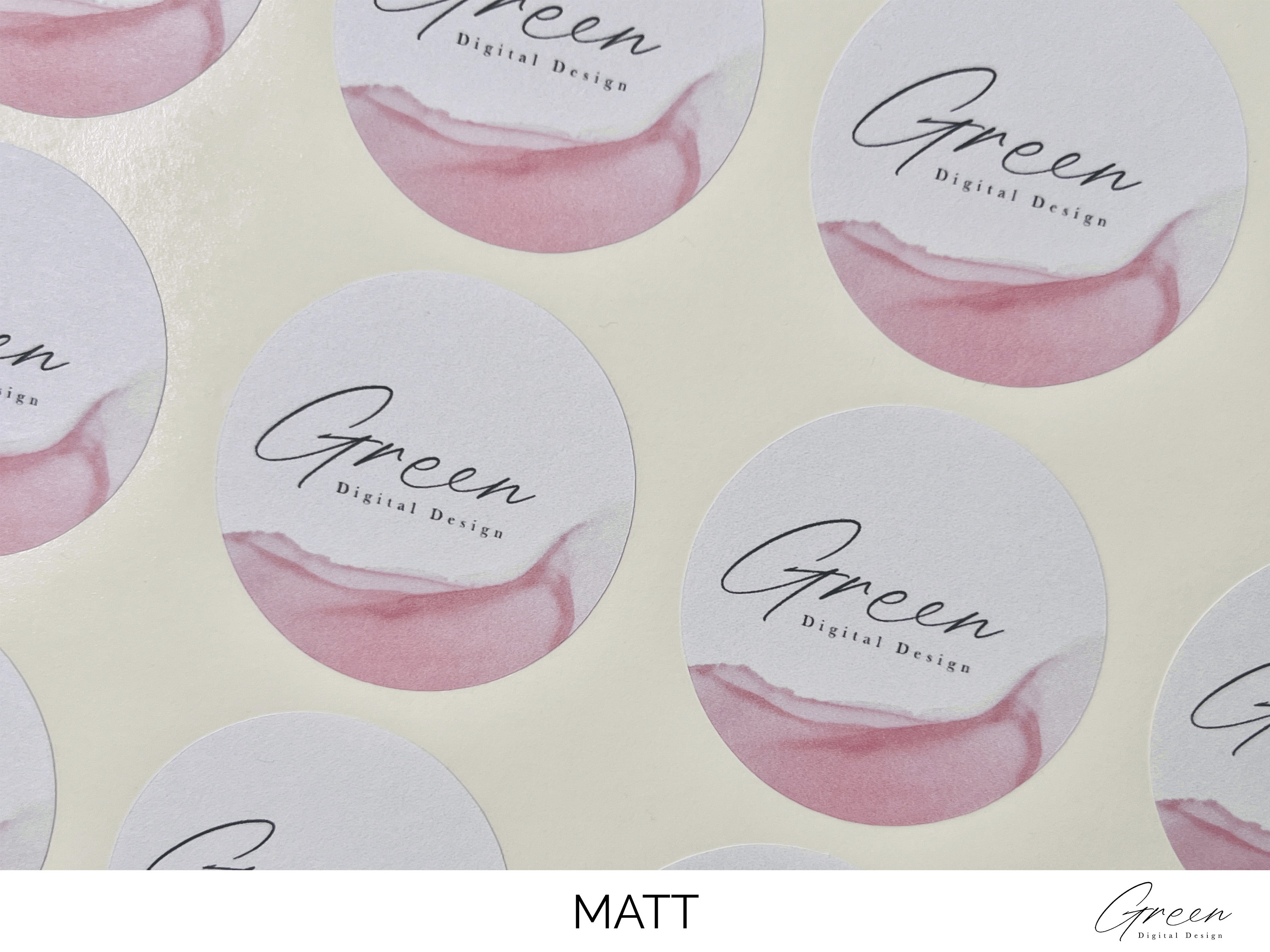 Round Color Sticker Logo Round Custom Logo Business Sticker // Personalised Logo Sticker ...