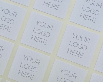 Square Custom Logo Business Sticker // Personalised logo labels, Branded labels, Business logo stationery, Square bespoke label