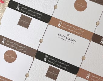 Personalised Bracelet Display Card // Jewellery backing card, Bracelet cards, Bespoke bracelet card, Personalised jewellery card