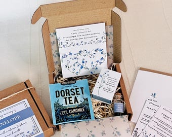 Personalisable Forget Me Not Mini Gift Set // Bereavement gift, Forget me not seeds, Plantable remembrance, Sympathy letterbox gift