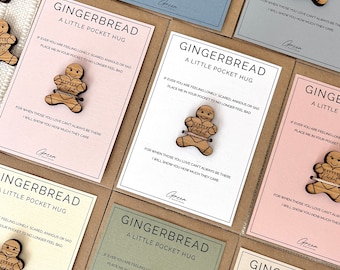 Small Gingerbread Pocket Hug // Sentimental gift, Long distance gift, Thinking of you gift, Going away gift, First day of school comfort