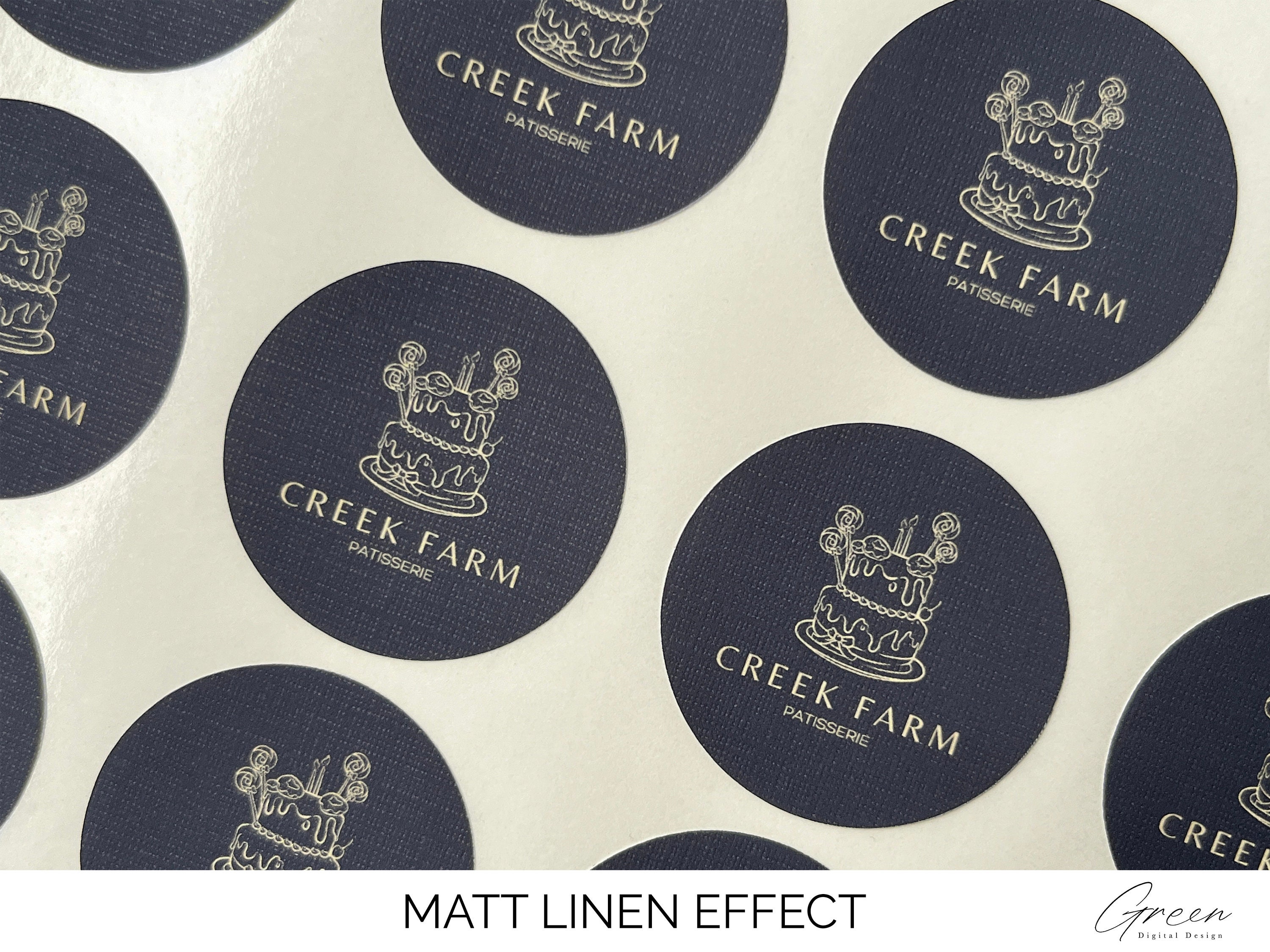 Round Color Sticker Logo Round Custom Logo Business Sticker // Personalised Logo Sticker ...