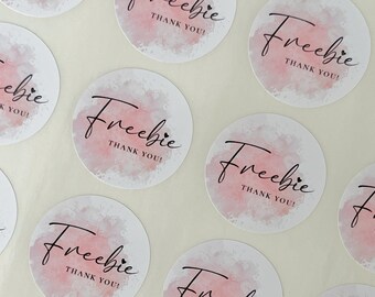 Freebie Sticker // Free gift,  Small business free gift, Business freebie sticker, Round free gift label, 37mm free gift sticker