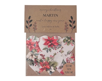 Personalised Plantable Christmas Gift // Alternative stocking filler, Letterbox christmas present, Token christmas gift, Seeded christmas