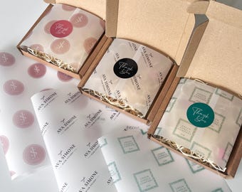 Personalised Vellum Paper // Branded tissue paper, Business packaging, Personalised wrapping paper, Wedding vellum paper, Logo gift wrap