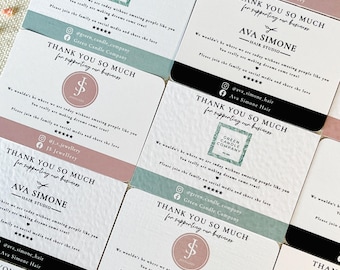 Personalised Business Thank You Card // Branded thank you cards, Luxury thank you card, Thank you for your order, Custom business stationery