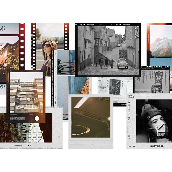 Film frame 35mm | Film effect overlays | Film borders | Film frame png | PNG files | Film Negative Border Frames | Polaroid frames | Analog