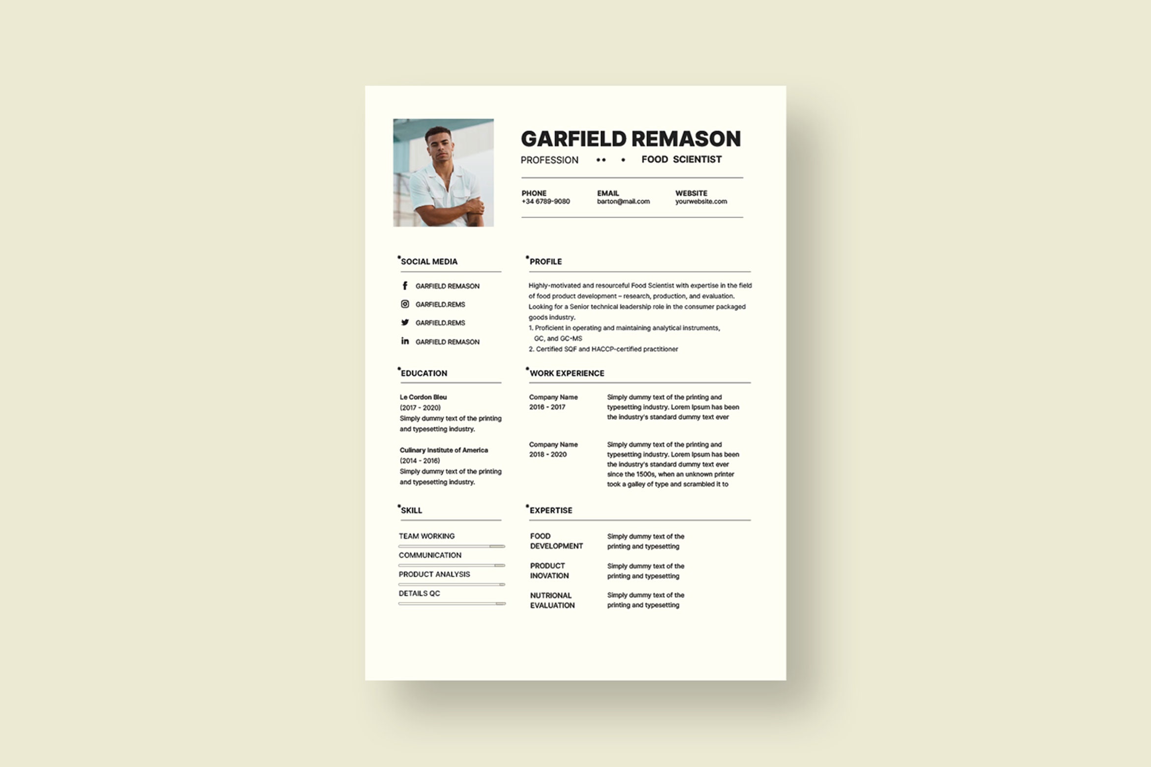 SOHO Creative Resume Cv Template for Photoshop Cv Template - Etsy
