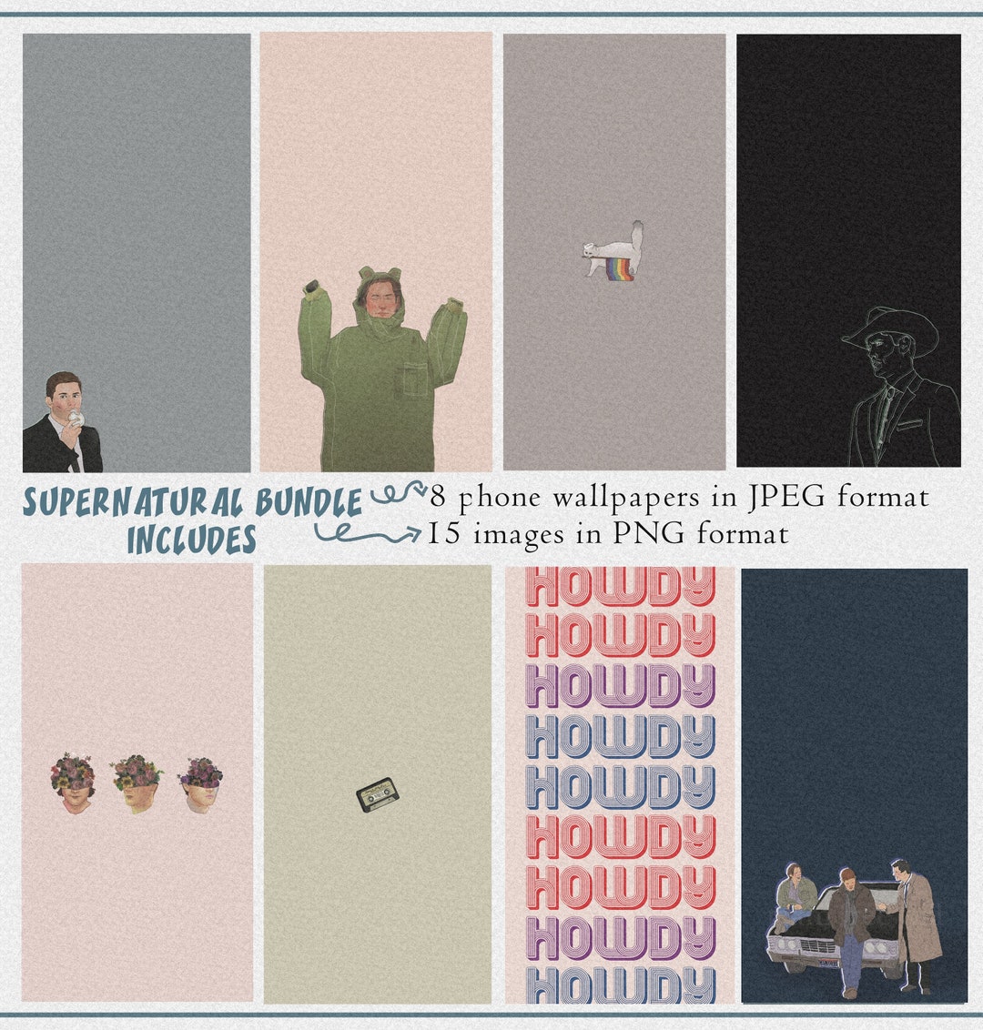 Supernatural Bundle Clipart and Phone Wallpapers - Etsy