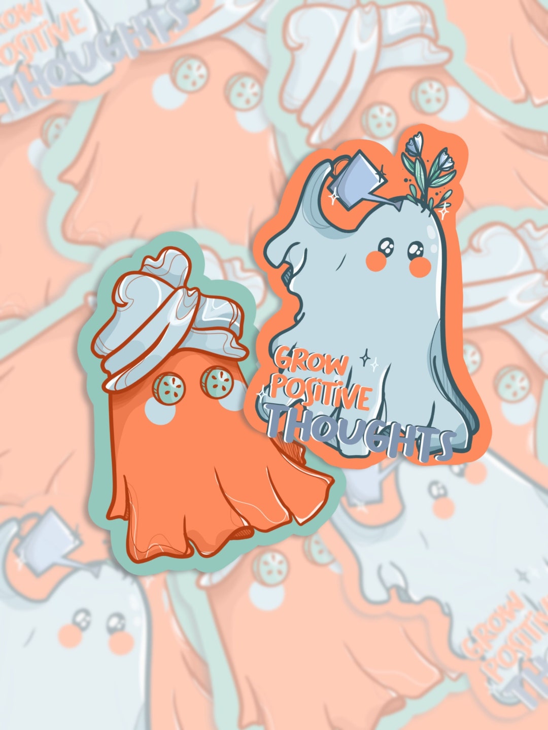 Ghostie Self Care Duo Stickers - Etsy