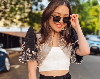 Luisa (Black) | Mestiza Bolero | Authentic Filipiniana Attire | Made in Philippines, ships from Australia | Mestiza Filipina