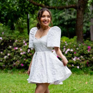 Love Mini Mestiza Dress (Snow) | Filipiniana made in Philippines, ships from Australia | Mestiza Filipina