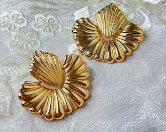 Pay-Pay Classic Gold Fan Earrings | Filipiniana Jewellery inspired by Philippines | Ships from Australia | Mestiza Filipina