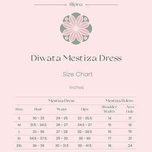 Diwata Black Mestiza Dress & Bolero Authentic Filipiniana Attire Made in Philippines, ships from Australia Mestiza Filipina image 9