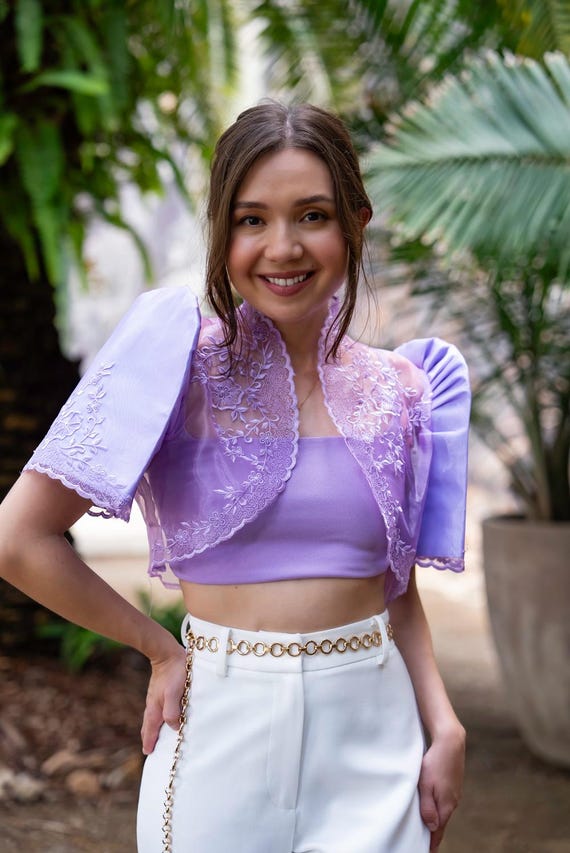 purple filipiniana dress Filipiniana Bolero