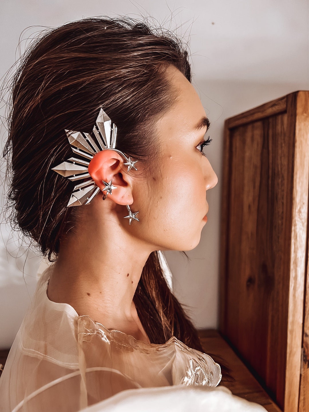 Catriona Original 'sun and Stars' Ear Cuff silver Etsy