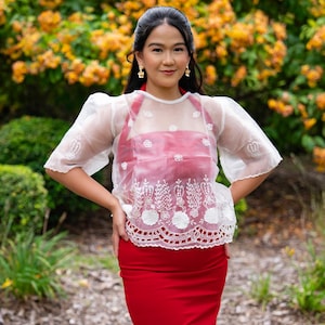 Yen Bell-Sleeve Barong Tagalog (Ivory) | Authentische filipiniana Kleidung | Hergestellt auf den Philippinen, Schiffe aus Australien | Mestiza Fillipina