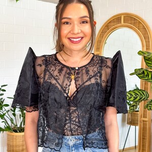 Carmen Midnight Black Mestiza Bolero Authentic Filipiniana Attire Made in Philippines, ships from Australia Mestiza Filipina image 3