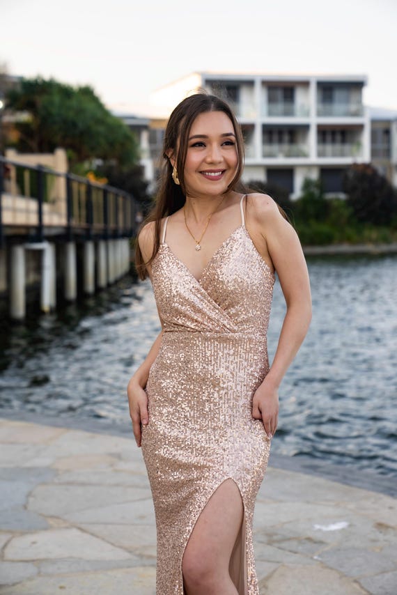 rose gold 21st birthday dress 'selene' Sequin Gown | Filipiniana Bolero Sold Separate Ball gown