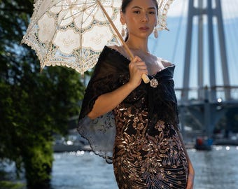 Estella Dress (rose Gold) Dress Only, Bolero Separate Ships From