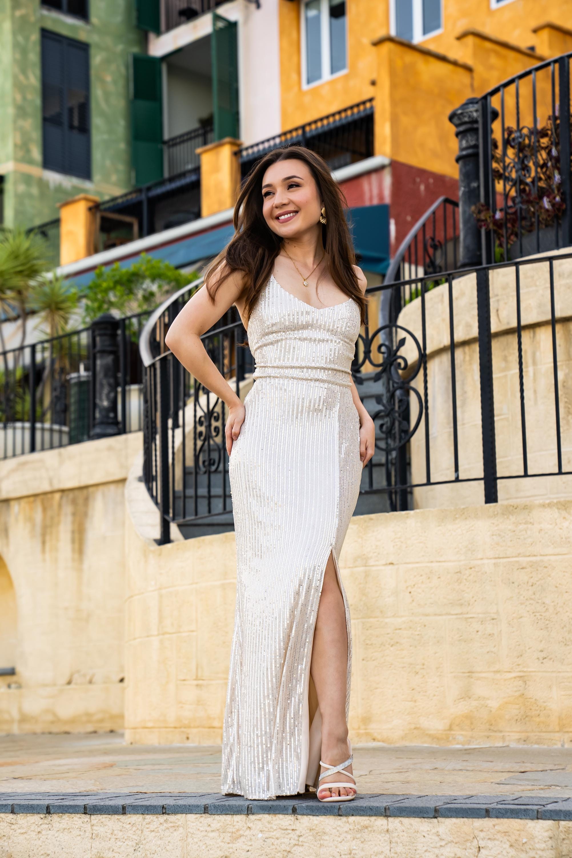 Champagne Gold 'kim' Sequin Gown | Filipiniana Bolero Sold Separate - Etsy