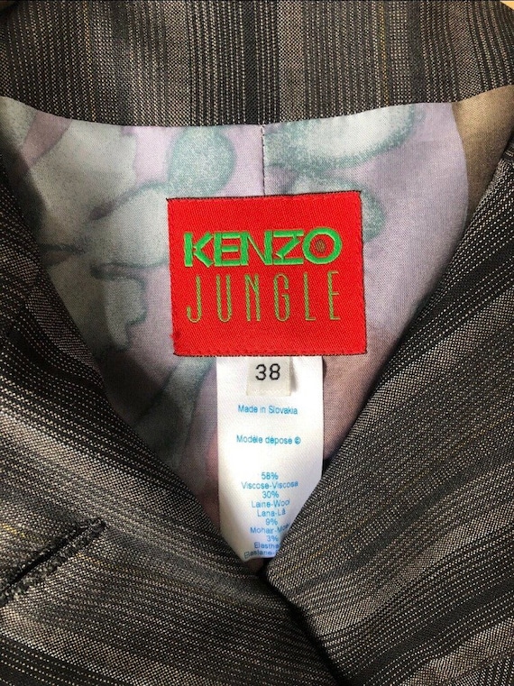 Vintage Kenzo Jungle Long Blazer Jacket Waisted W… - image 5