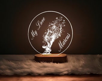 Fantastical Design Custom Night Light, Acrylic Night Light With Name, Baby Bedroom NightLight, Newborn Gift, Desk Night Light, Nursery Decor