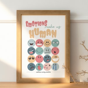 Emotions Make Us Human Print: Emoji Wall Art (Digital Download)