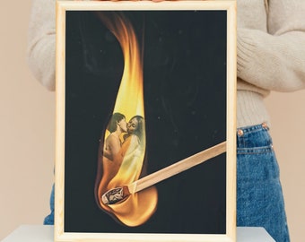 Lesbian Love Art Print: Girls Kissing, LGBTQ Pride (Digital Download)