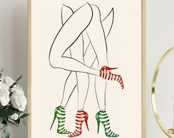 Vintage High Heels Fashion Print: Retro Shoe Wall Art (Digital Download)