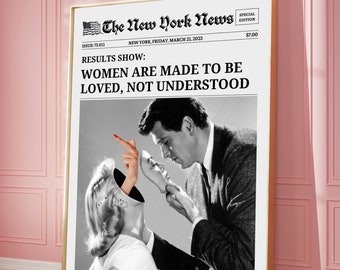 New York News Print: Trendy Newspaper Wall Art (Digital Download)
