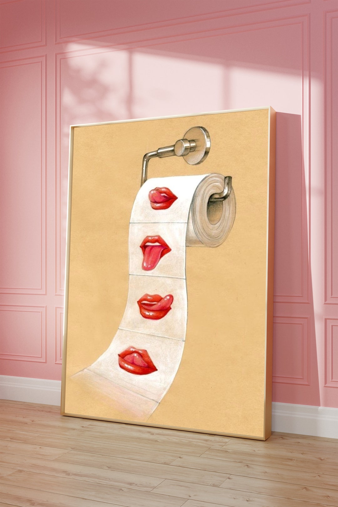 Funny Toilet Art Poster, Funny Bathroom Wall Decor, Guest WC, Neutral ...