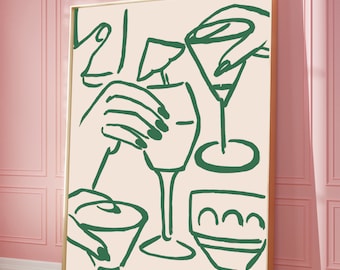 cheers print | bar cart wall decor | cheers sign | cheers printable wall art | bar cart accessories | bar cart art | Wine Digital Poster