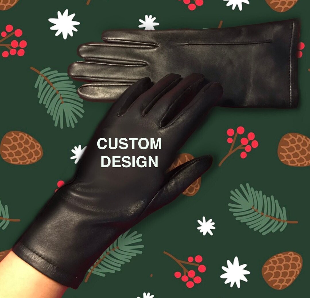 Dyed Leather Glovespersonalized Leather Etsy