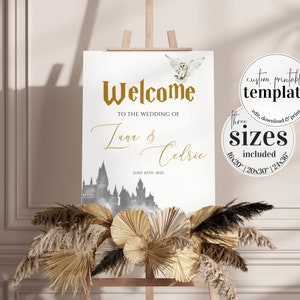 Wizard Welcome Sign for Magical Wedding Bridal or Baby Shower Party Decor #051
