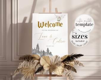Wizard Welcome Sign for Magical Wedding Bridal or Baby Shower Party Decor #051