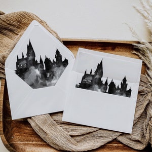 Wizard Wedding Envelope Liners for Magical Wedding Invitation with Instant Download #051