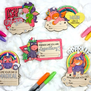 DIY Unicorn Valentine's Day Card Great for Kid's to Color With Markers ...