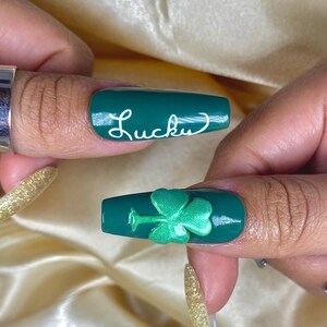 Saint Patricks Mouse Nails/ San Patrick Press On Nails image 3