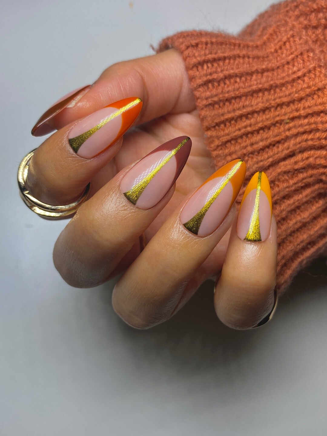 Elegant French Thanksgiving Nails Thanksgiving Press On Nails Etsy elegant-french-thanksgiving-nails-thanksgiving-press-on-nails-etsy
