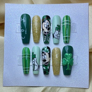 Saint Patricks Mouse Nails/ San Patrick Press On Nails image 5