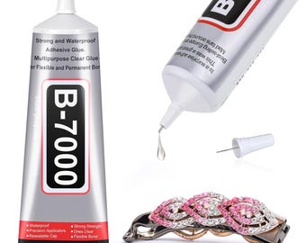 B-7000 Klej do rękodzieła z kryształkami górskimi 110 ml, przezroczysty, precyzyjny klej do tworzenia biżuterii, tkanin, majsterkowania i naprawy telefonów