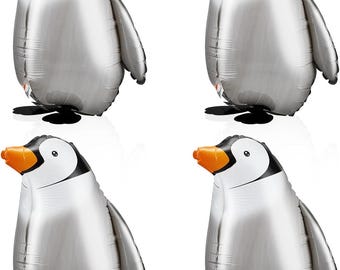 6 STKS Lopende pinguïnballonnen, folie pinguïn Feestdecoraties voor babyshower Verjaardag Dierenthema heliumballonnen